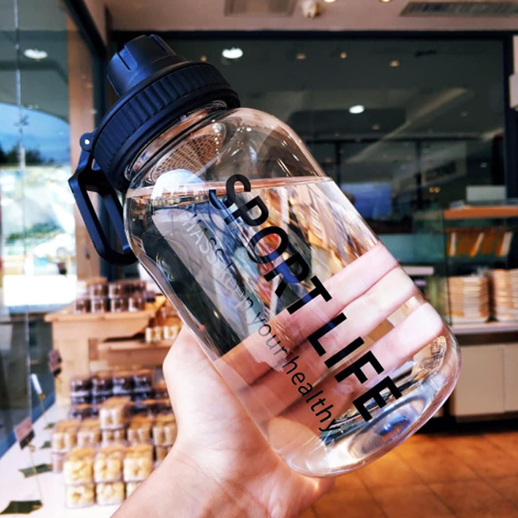 Sports Bottle transparente tragbare Wasserflasche mit Hülle und Teesieb, für Alltag, Schule, Büro und unterwegs geeignet, in zwei Größen mit 700 ml oder 1 000 ml