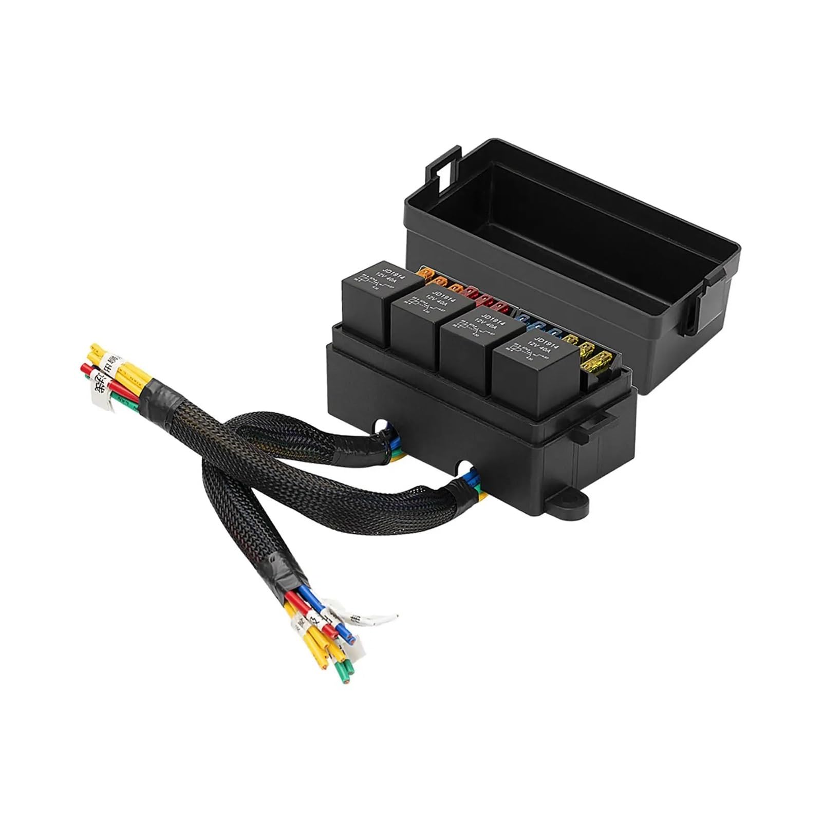 Bloc fusible relais 12 voies 12V étanche avec 12 relais 40A 5 broches