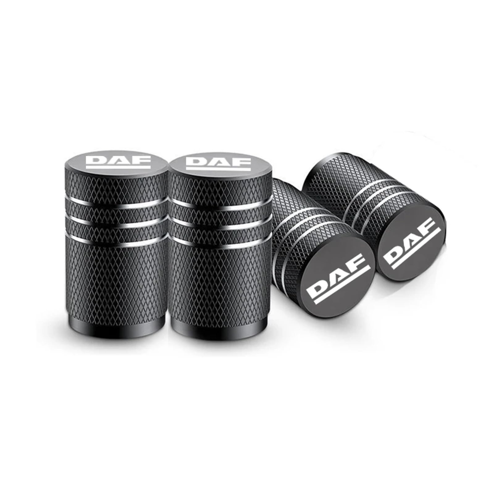 Tapas de válvulas de neumáticos para DAF XF XG 95 105 106 Accesorios de Coche Tapas de válvula de neumático de Rueda de Coche Cubiertas de vástago de neumático Airdust Impermeable(Black1)