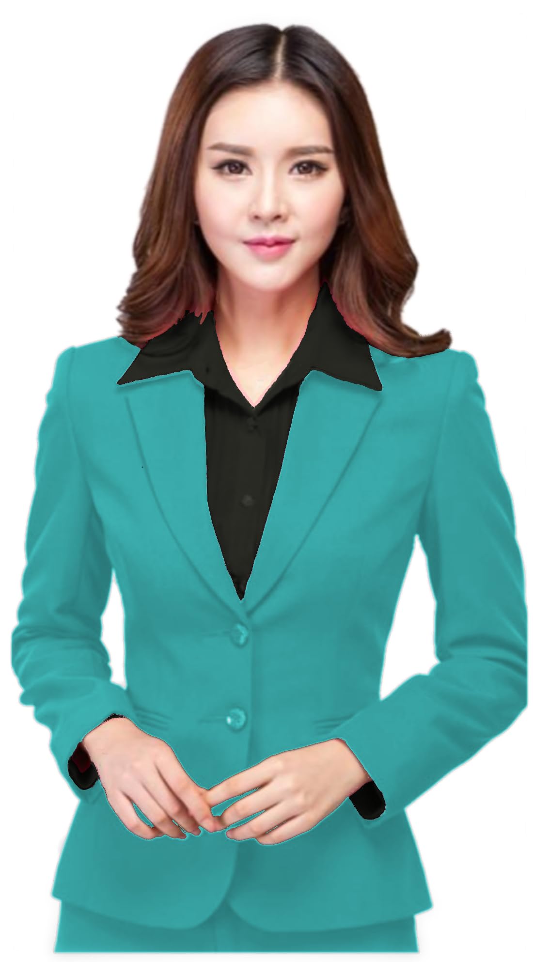 procent Aqua Blue Women's Formal Blazer-picture-10