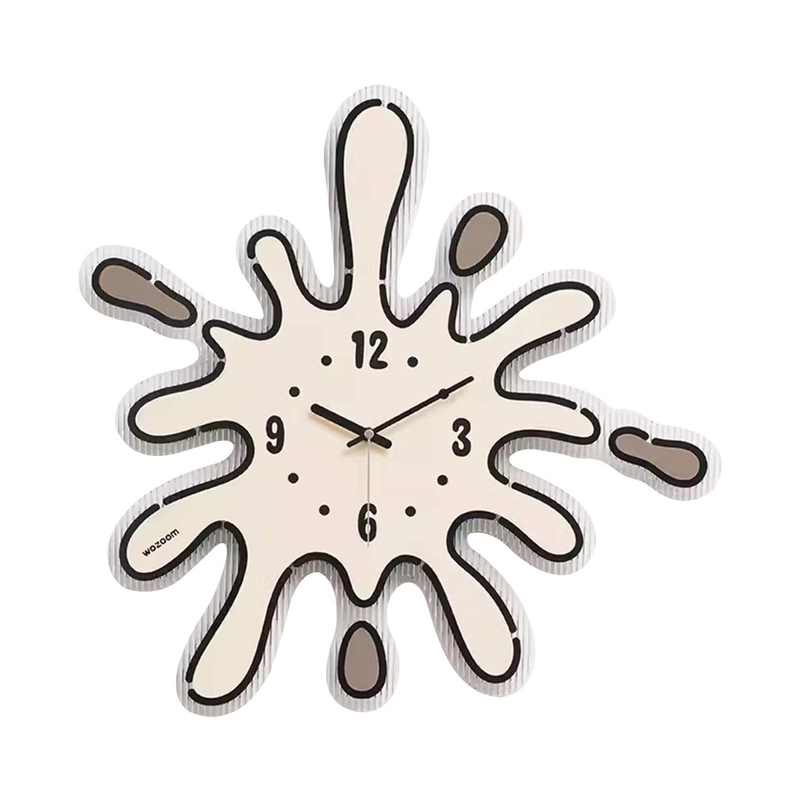 TBDdsd Wall clocks, Creative Water Drop Silent Three-Dimensional Wall Clock Numbers Are Clear And Easy To Read Battery Powered(Grey)