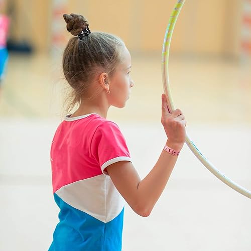 Miniatura 4 de BBTO 20 ligas para el cabello de gimnasia para niñas, accesorios de gimnasia, soportes para cola de caballo sin arrugas, deporte para mujeres