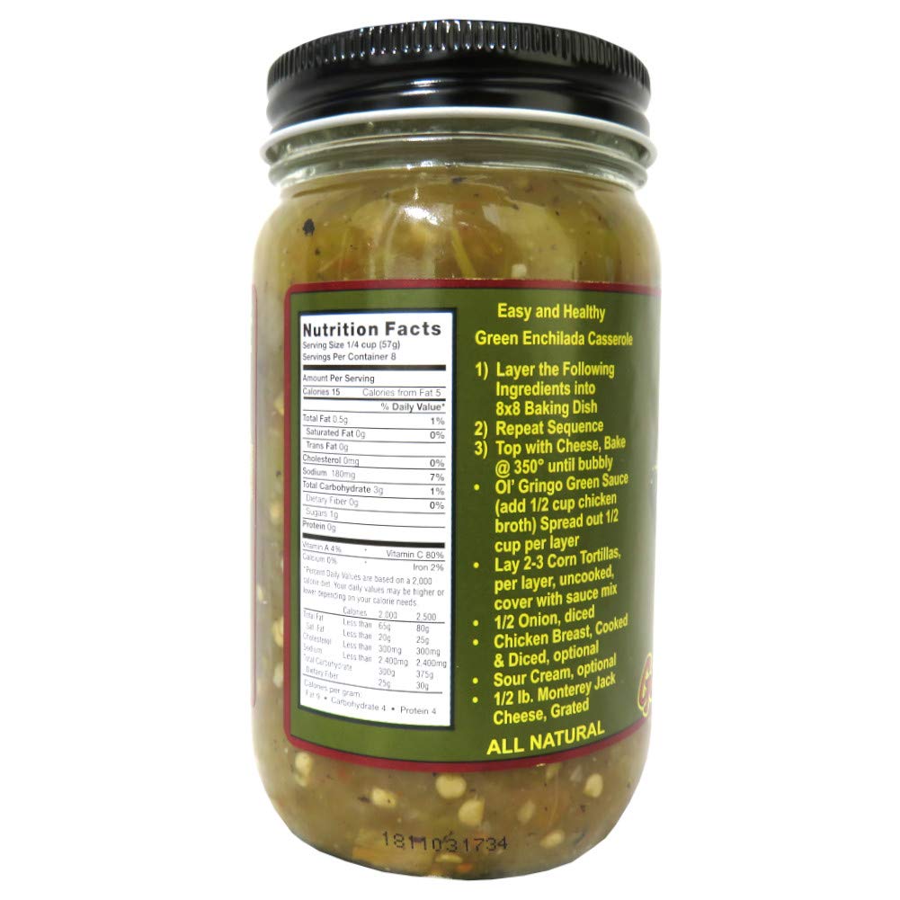 Ol' Gringo Chile Company Flame Roasted New Mexico Green Chile Sauce & Red Chile Sauce - 2 Pack - (Medium Heat)