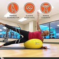 Vista 3 de Body Sport Donut Ball – Pelota de ejercicio inflable duradera para entrenamiento de equilibrio y estabilidad, yoga y sesiones de pilates – Uso