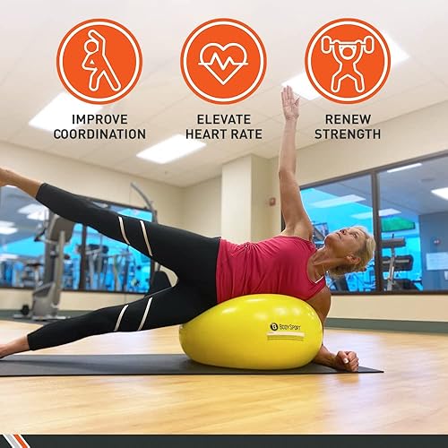 Miniatura 3 de Body Sport Bola de dona  Pelota de ejercicio duradera e inflable para entrenamiento de equilibrio y estabilidad, yoga y pilates, uso en el hogar,