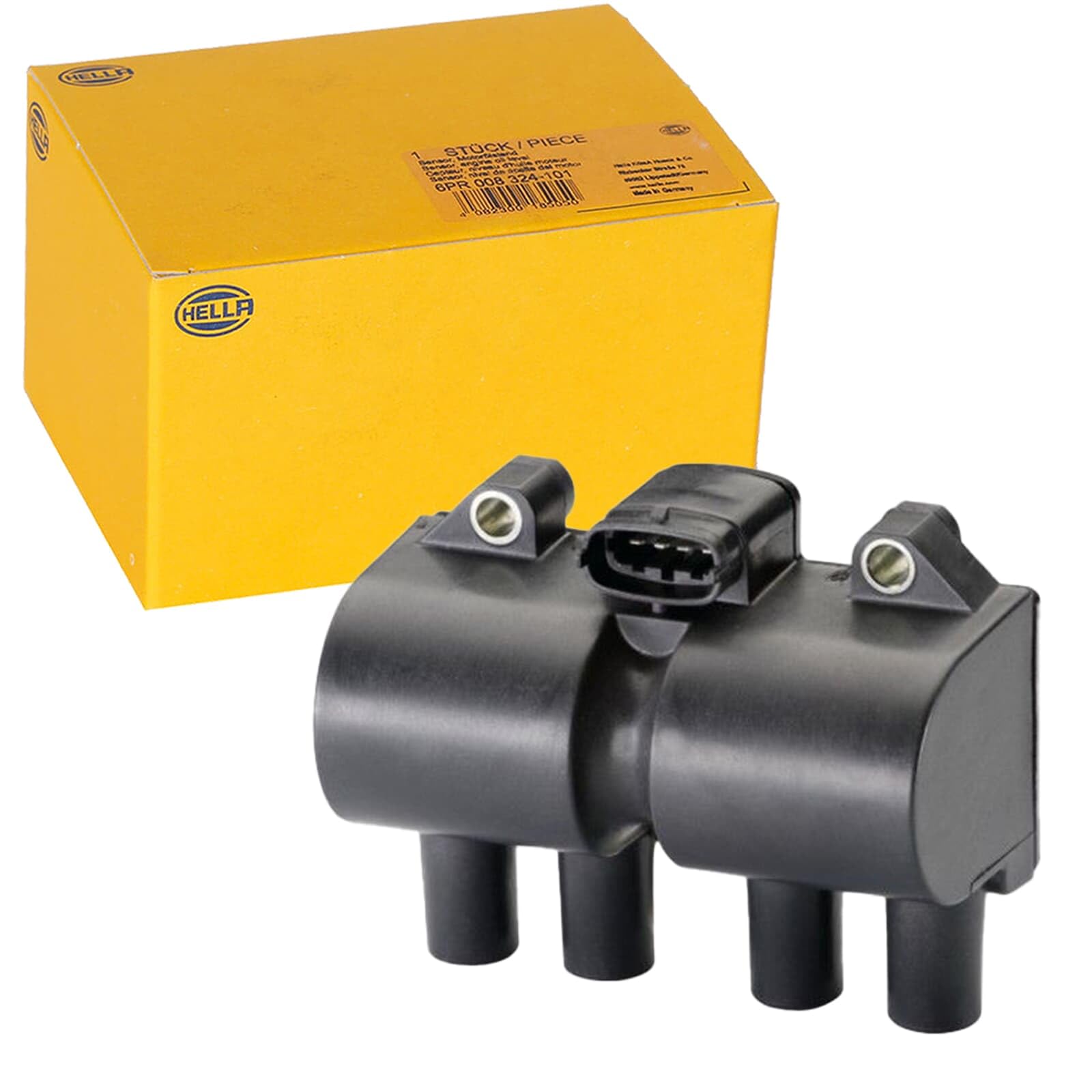 HELLA 5DA 193 175-561 Ignition Coil - 12V - 4-pin connector - Bolted