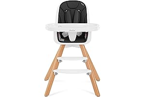 Evolur Zoodle 2 in 1 Convertible, Space-Saving and Portable Baby High Chair