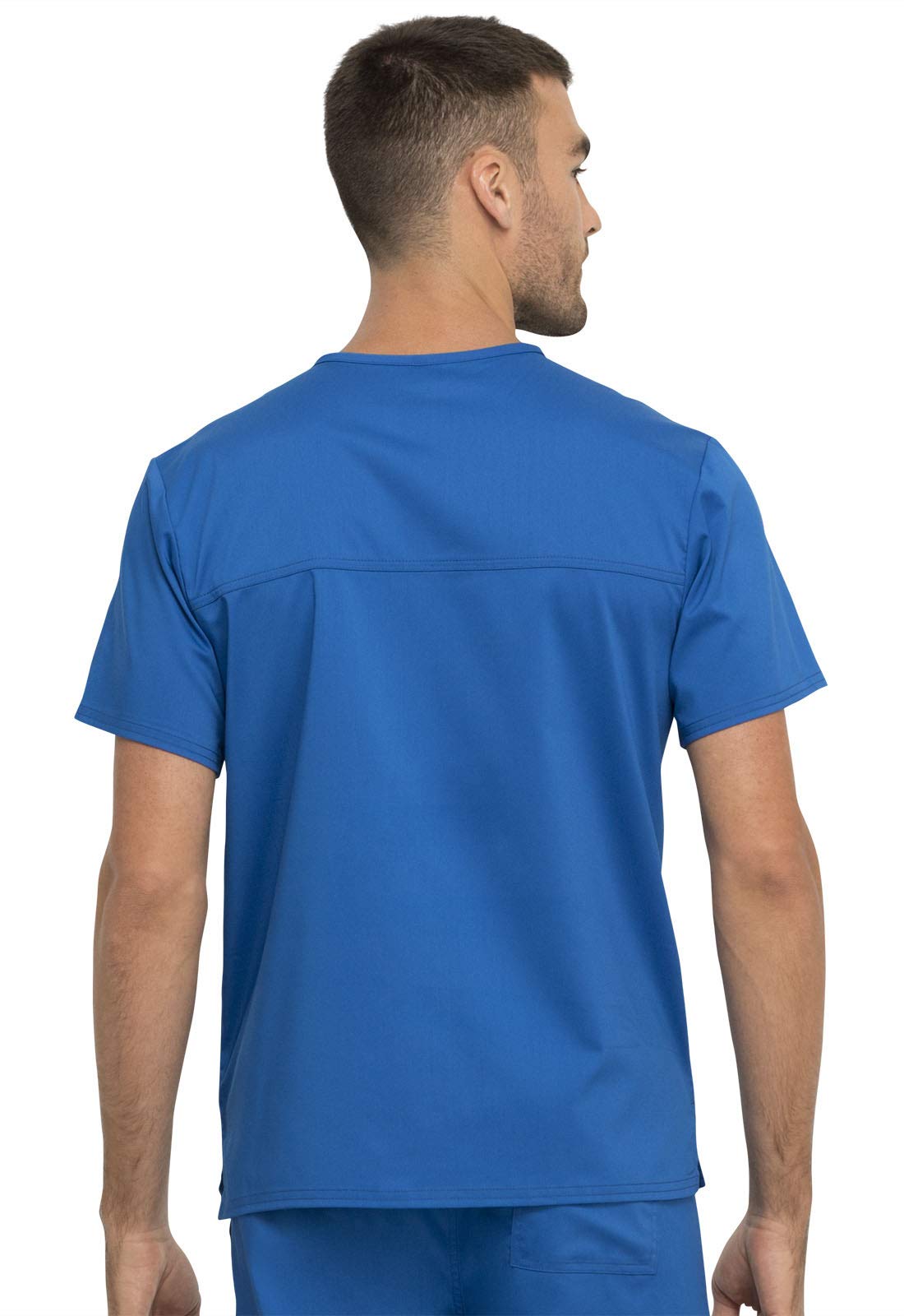 Cherokee Conjunto de ropa quirúrgica para hombre y mujer, cuello en V, WW625 con pantalón de pierna cónica con cordón, WW020, azul rey-S Top/S