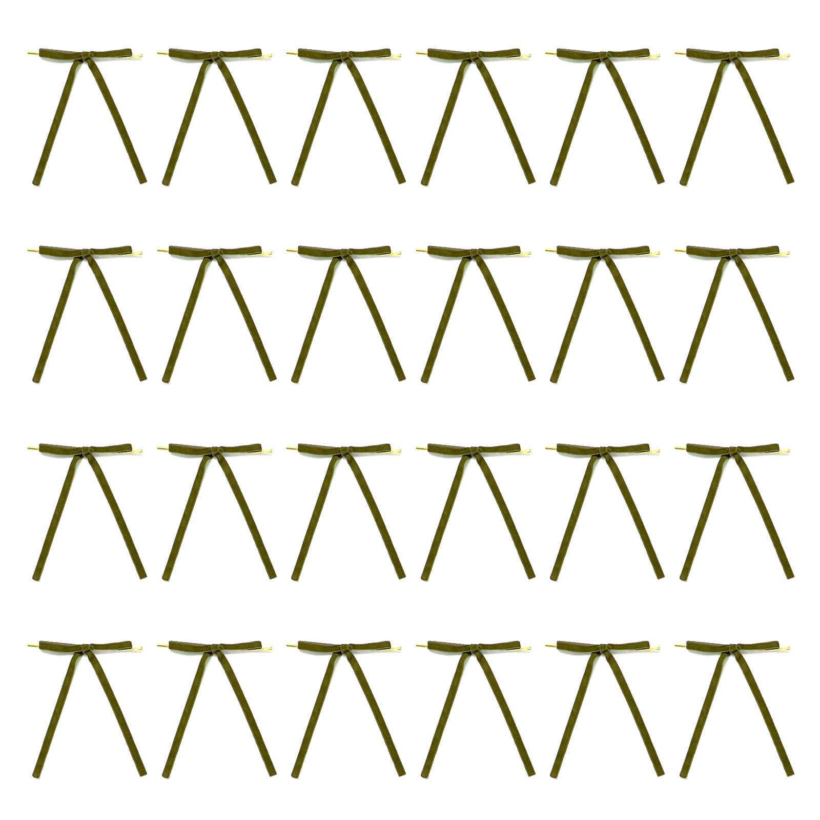 NVOQILIN 24pcs Flannel Ribbon Bowknots Hanging Ornament Perfect for Christmas Tree Decoration and Wedding or Party Arrangements Christmas Tree Decorations