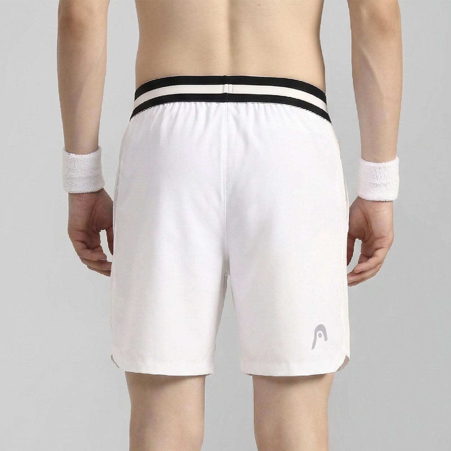 HEAD HPS-1112 Tennis Shorts for Mens | Material: Micro Polyester | Size: Large | Color: White 2