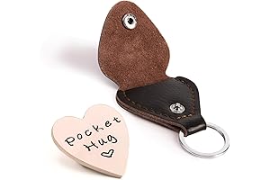 Thinking of You Gift: Pocket Hug & Leather Keychain