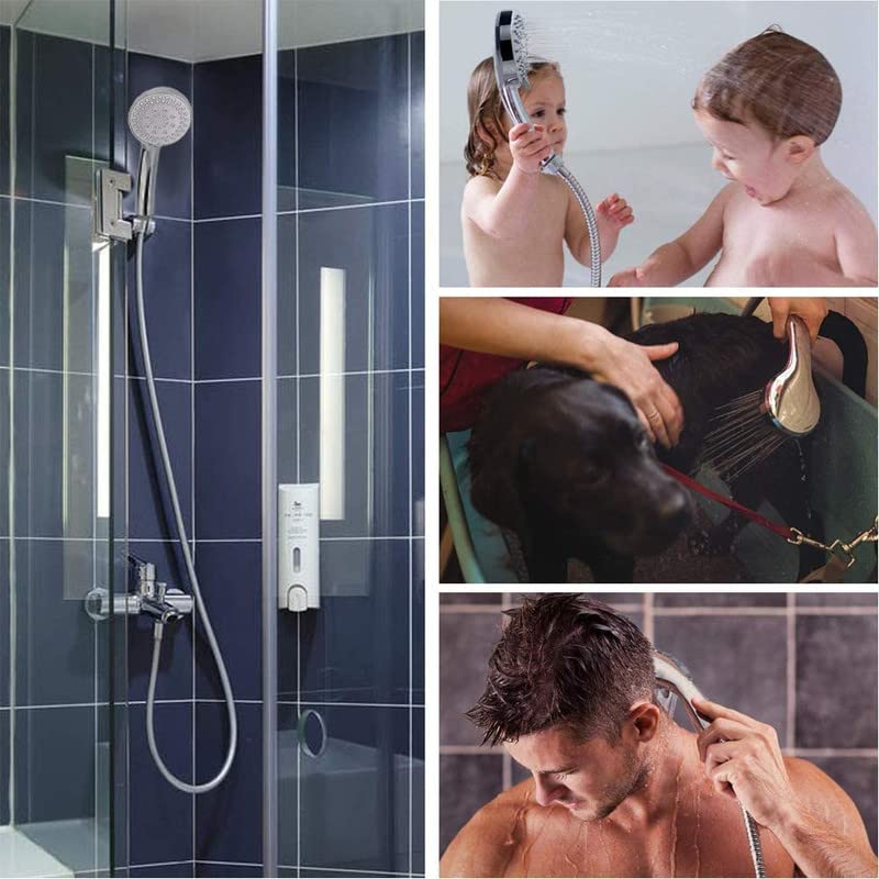 Image of ABS Plastic 5Gear Hand Rain Spray Shower Head | Bathroom Hand Shower with Adjustable Water Flow | Durable, Lightweight, Easy Installation, Modern Bathroom Accessory (Pack of 1)