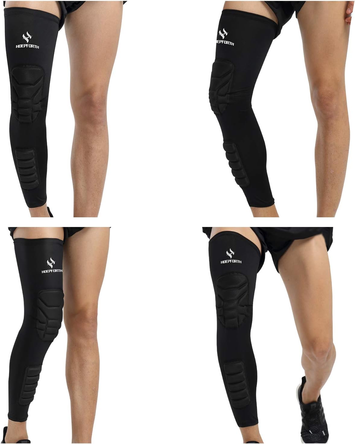 Knee Calf Padded 2 Pack Compression Leg Sleeve Shin Protective Support - Image 8