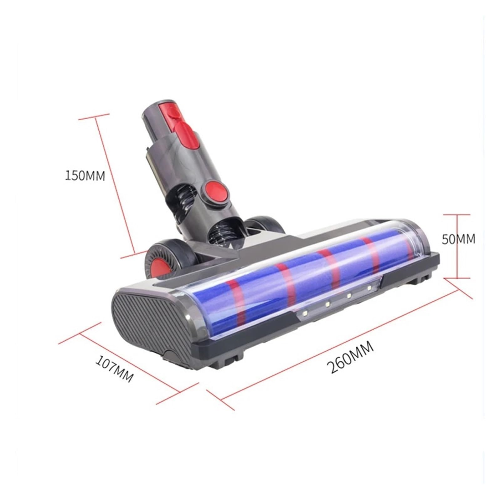 Piezas de aspiradoras Cepillo de rodillo inalámbrico, compatible con Dyson, V7, V8, V10, V11, V15, reemplazo de pieza de cepillo de cabezal limpiador de cabezal
