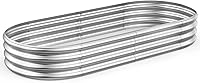 Vista 7 de Kit de cama de jardín elevada galvanizada 8 pies, jardineras de metal grandes ovaladas galvanizadas para exterior, para verduras