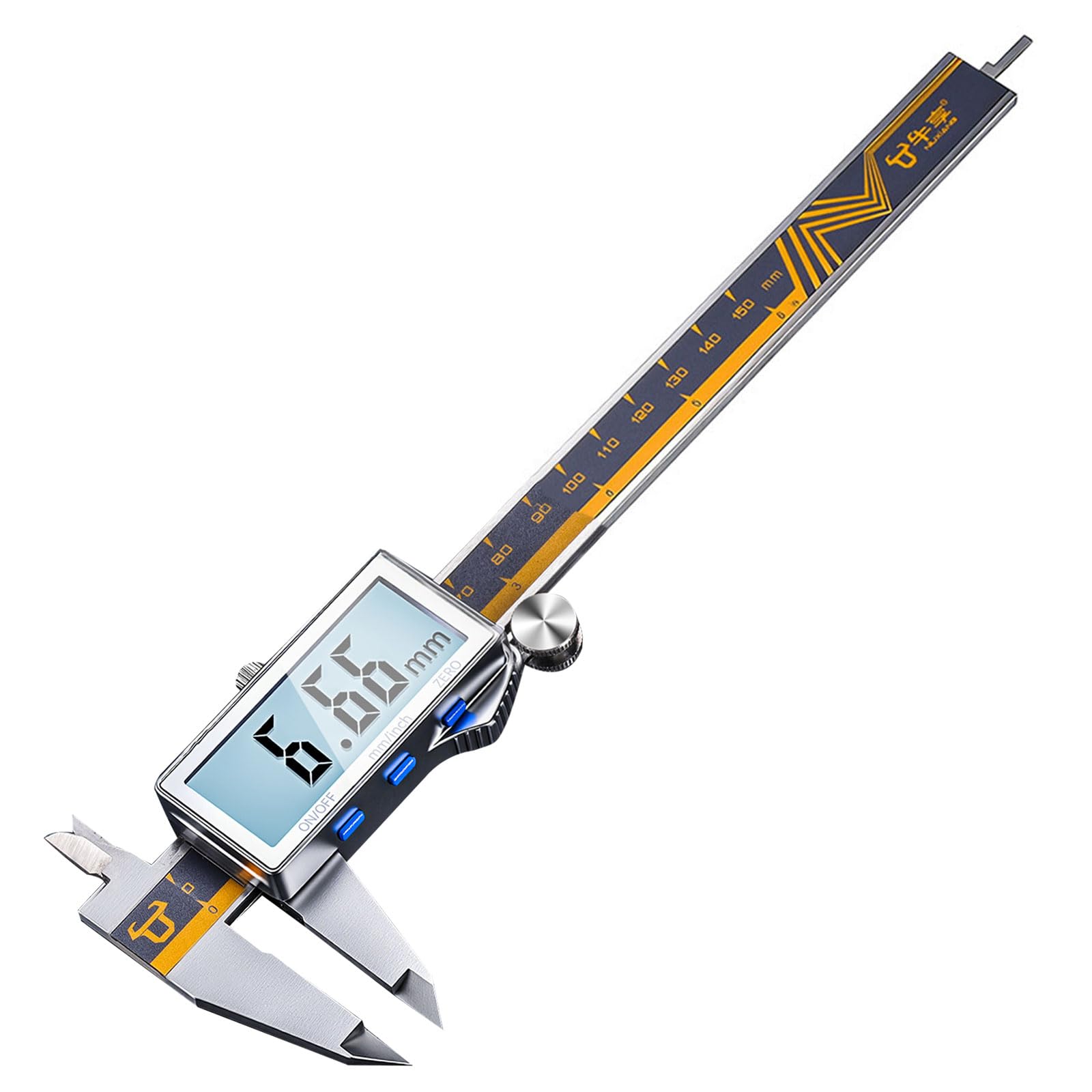 Rgybao B Digital Caliper, 150Mm 6 ' ' Calipers Measuring Tool Electronic Micrometers Caliper Measuring With Lcd Screen Electronic Micrometers Digital