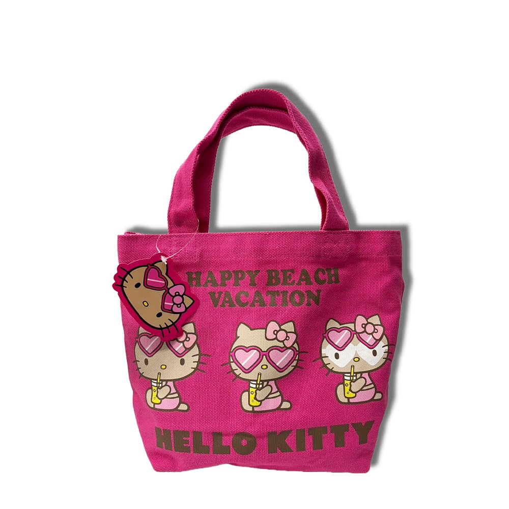 Tanning Kitty Hello Kitty Miscellaneous Goods, Okinawa Souvenir, Happy Beach Vacation, Okinawa Limited, Travel Commemorative, Suntan Hello Kitty Mini Lunch Bag (Pink)