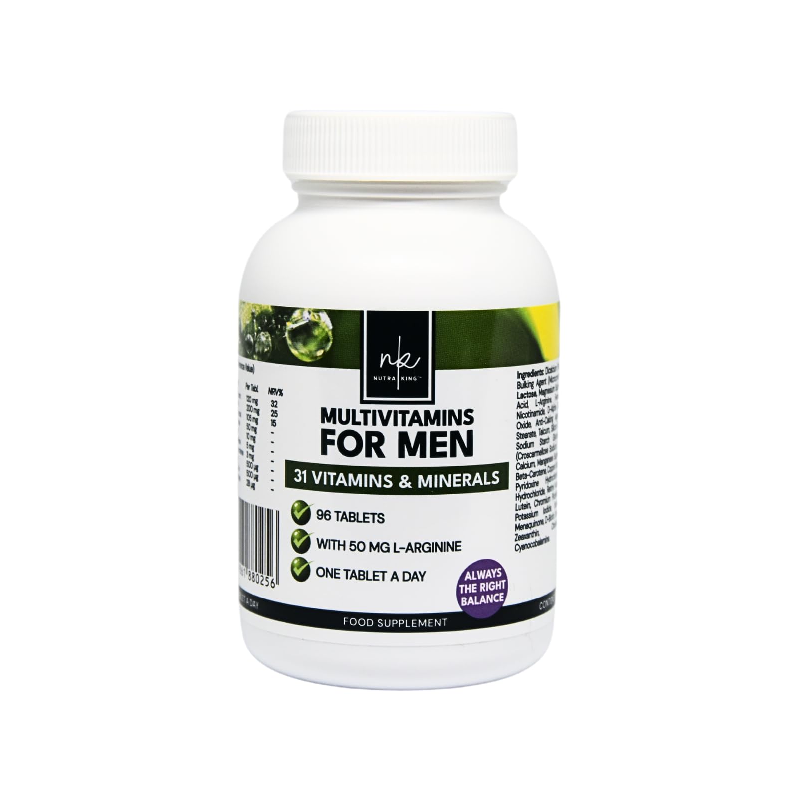 NutraKingMultivitamin Tablets for Men (31 Multi Vitamins & Minerals) - Essential Multi Vitamins for Men, All in One Nutrition Complex (B0DFWV5R16)