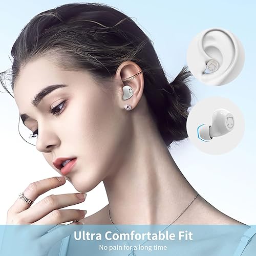 Miniatura 8 de Auriculares Bluetooth inalámbricos con funda de carga IPX5, impermeables, Bluetooth, con sonido de graves y micrófonos, control táctil, para deportes
