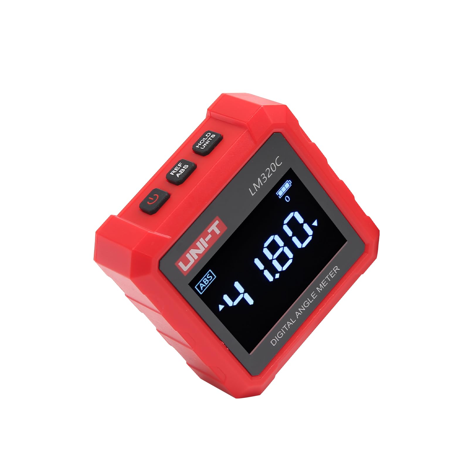 UNI-T LM320C - Buscador digital de ángeles, inclinómetro de 4 x 90°, 3 lados, magnético, electrónico, con retroiluminación LCD, retención de datos