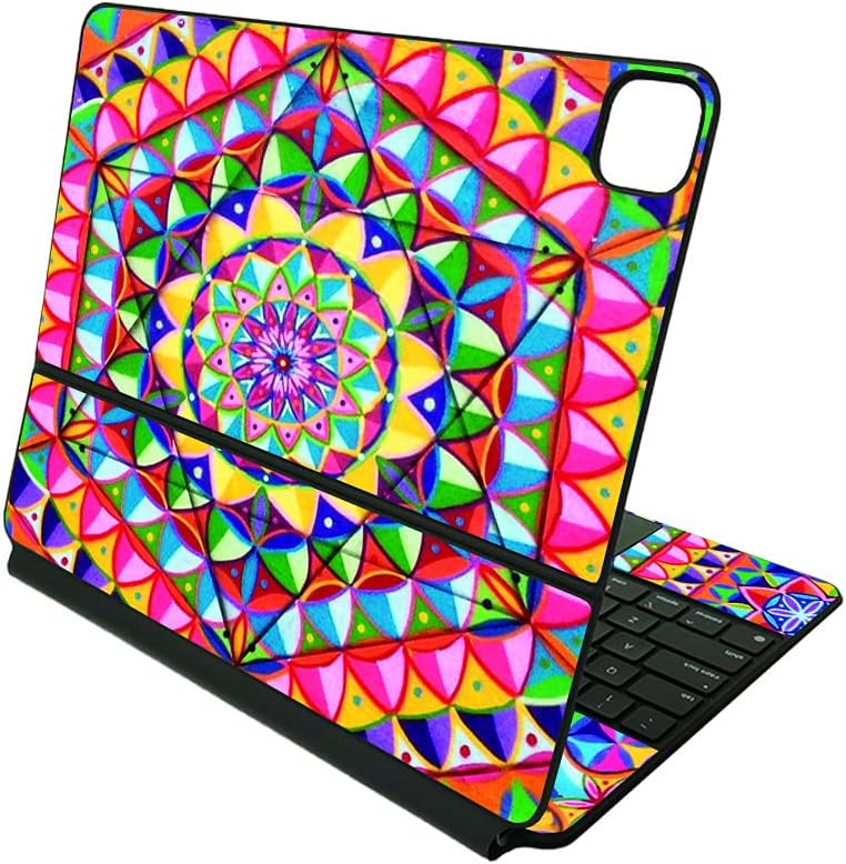 MightySkins Skin Compatible with Apple Magic Keyboard for iPad Pro 12.9" (3rd-6th Generation) - Carved Blue | Protective, Durable, and Unique Vinyl Decal wrap Cover | Easy to Apply | Made in The USA