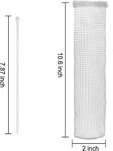 Miniatura 4 de Paquete de 24 trampas de pelusa para lavadoras, manguera de lavado de acero inoxidable con 24 bridas para cables