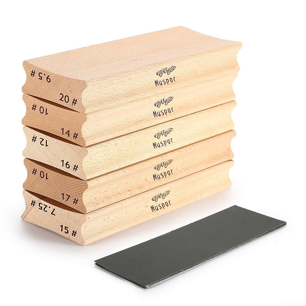 Guitar Bass Fingerboard Radius Sanding Block, Guitar Radius Two-Way Sanding Block For Guitar Bass Fret Leveling Luthier Tool(12# 16#)