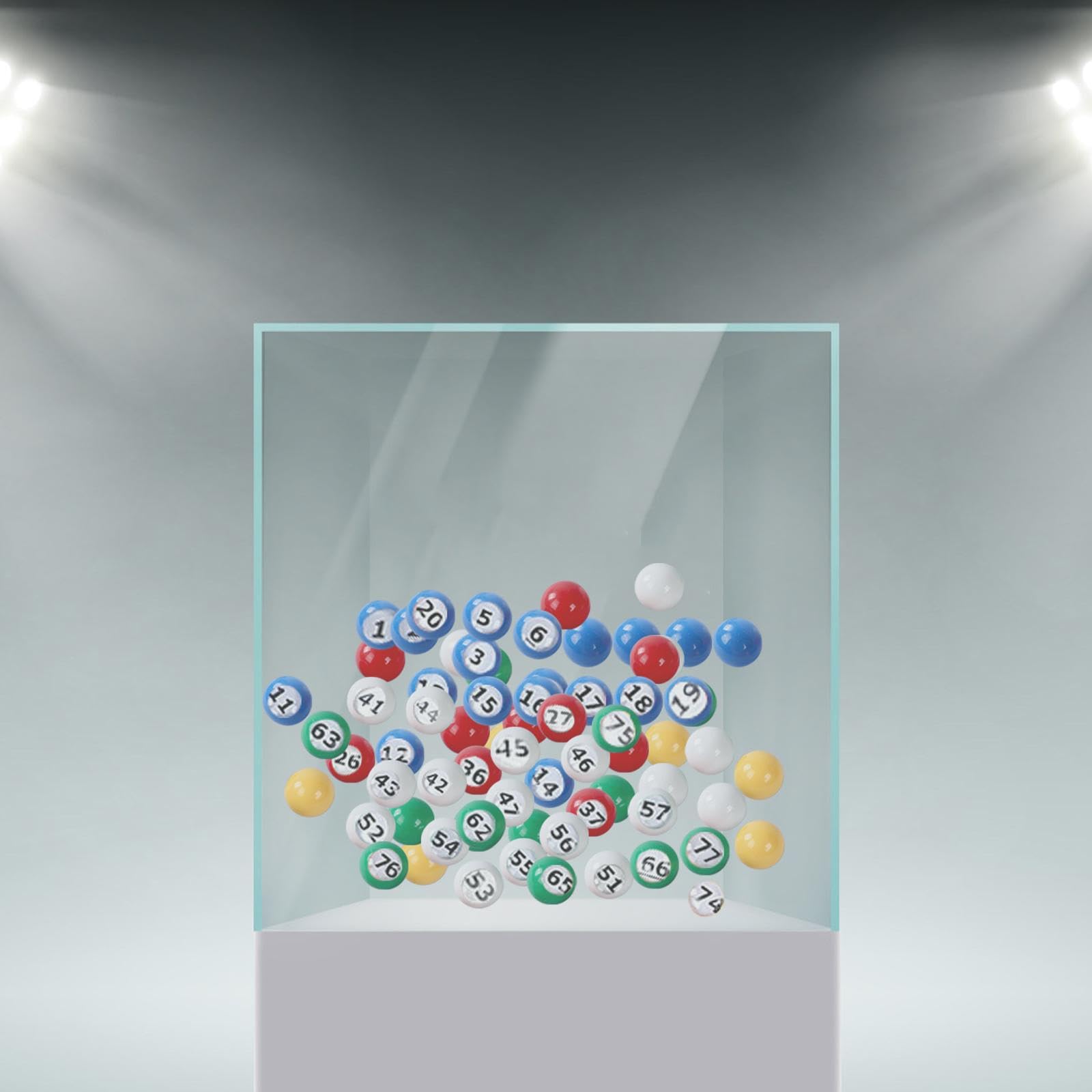 Palline da bingo, palline da lotteria, conteggio, chiamata, numeri multicolori per feste di compleanno, per macchine gioco del bingo, lotteria, multicolore, durata, festa di