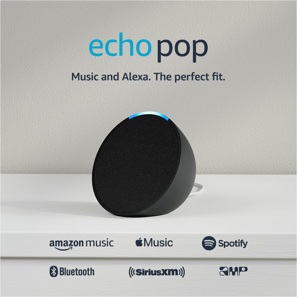 Echo Pop with Amazon Basics Smart Color Bulb