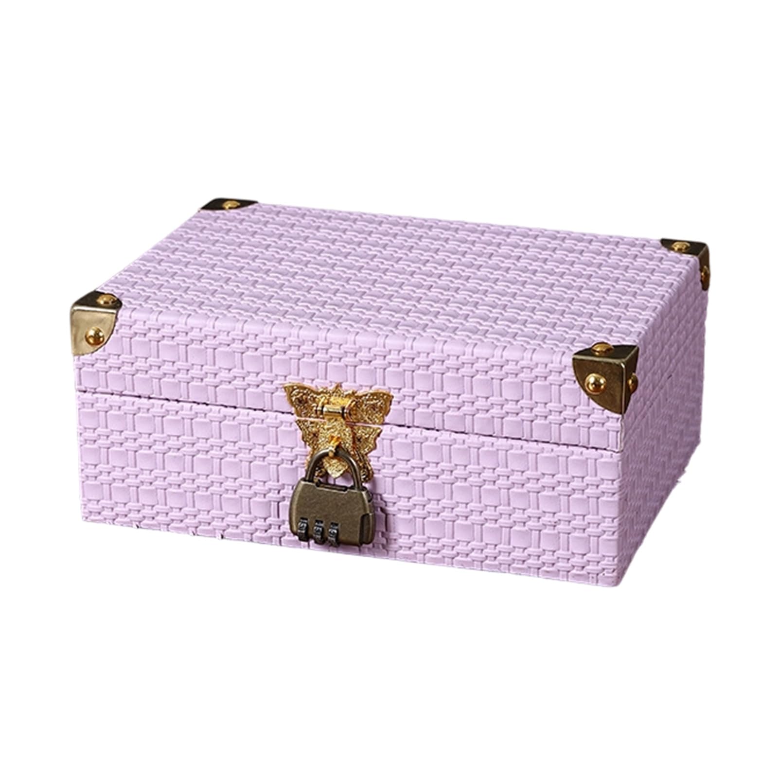 Hsioluted Portable Storage Case with and Leather Finish for Secure Keeping of Jewelry Files and Belongings Room Portable Storage Container Box Featuring Leather Covered Wooden Design Big Compartment