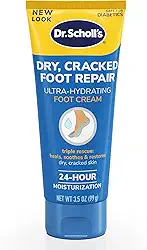 Dr. Scholl's Creme hidratante ultra-hidratante para os pés secos e rachados, 100 ml, loção para os pés com 25% de ureia para pés secos e rachados, cura e hidrata para pés saudáveis