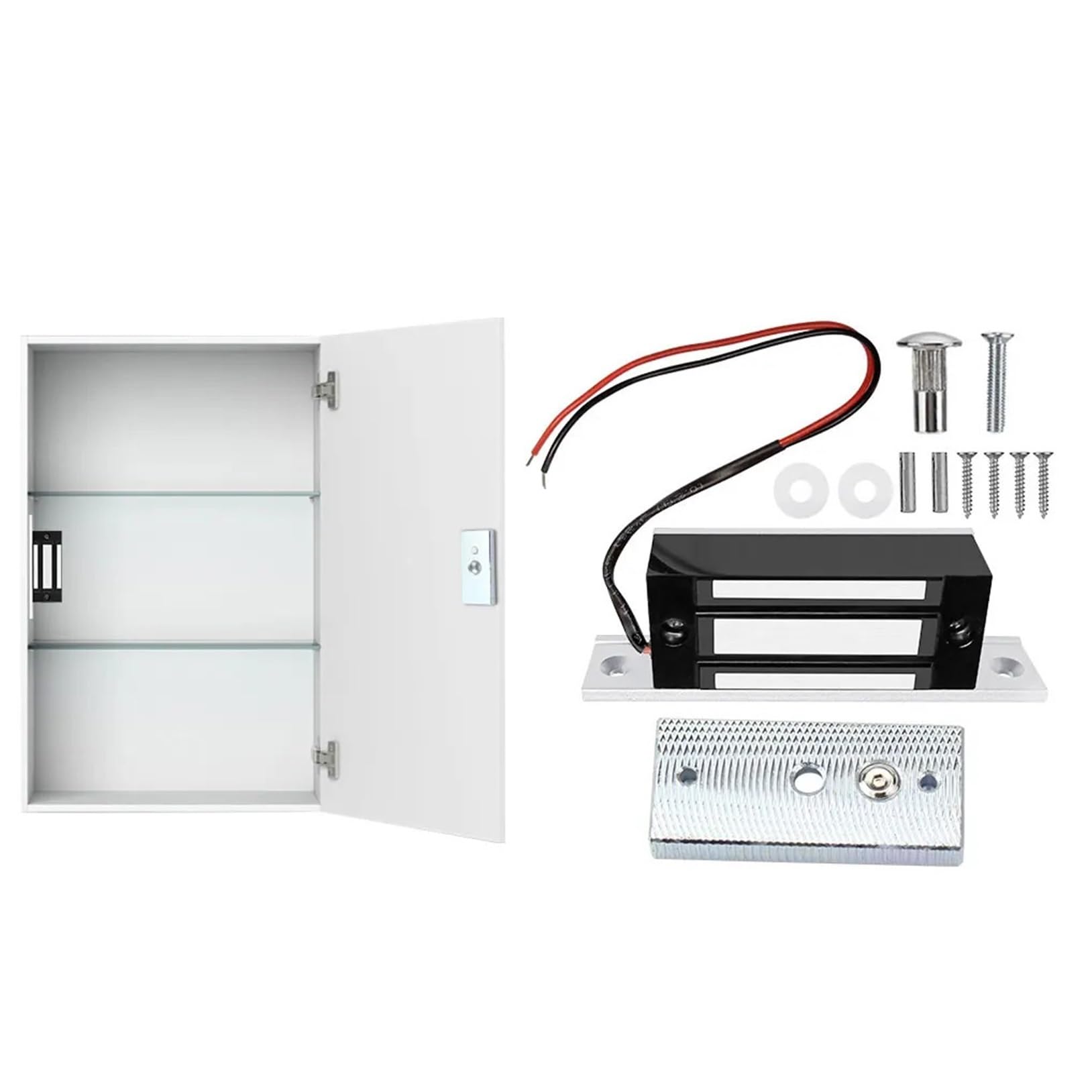 Zamek elektromagnetyczny drzwi, Mini Zamek Magnetyczny 60 Kg Niewidoczna Instalacja Zamki Elektroniczne 12 V Szafka Wodoodporna