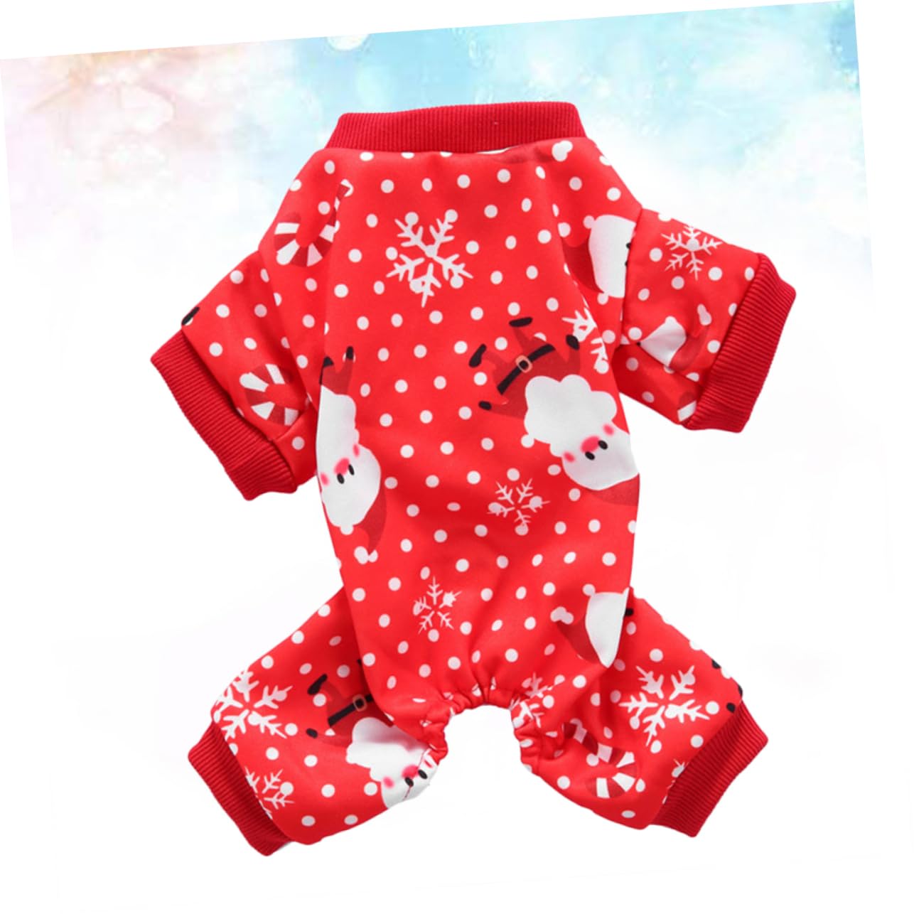 HMJGDHX 2 Pezzi Vestito Natalizio per Cani Tuta Invernale per Animali Domestici Design Confortevole Vestiti per Animali Domestici Rossi per la Stagione Fredda