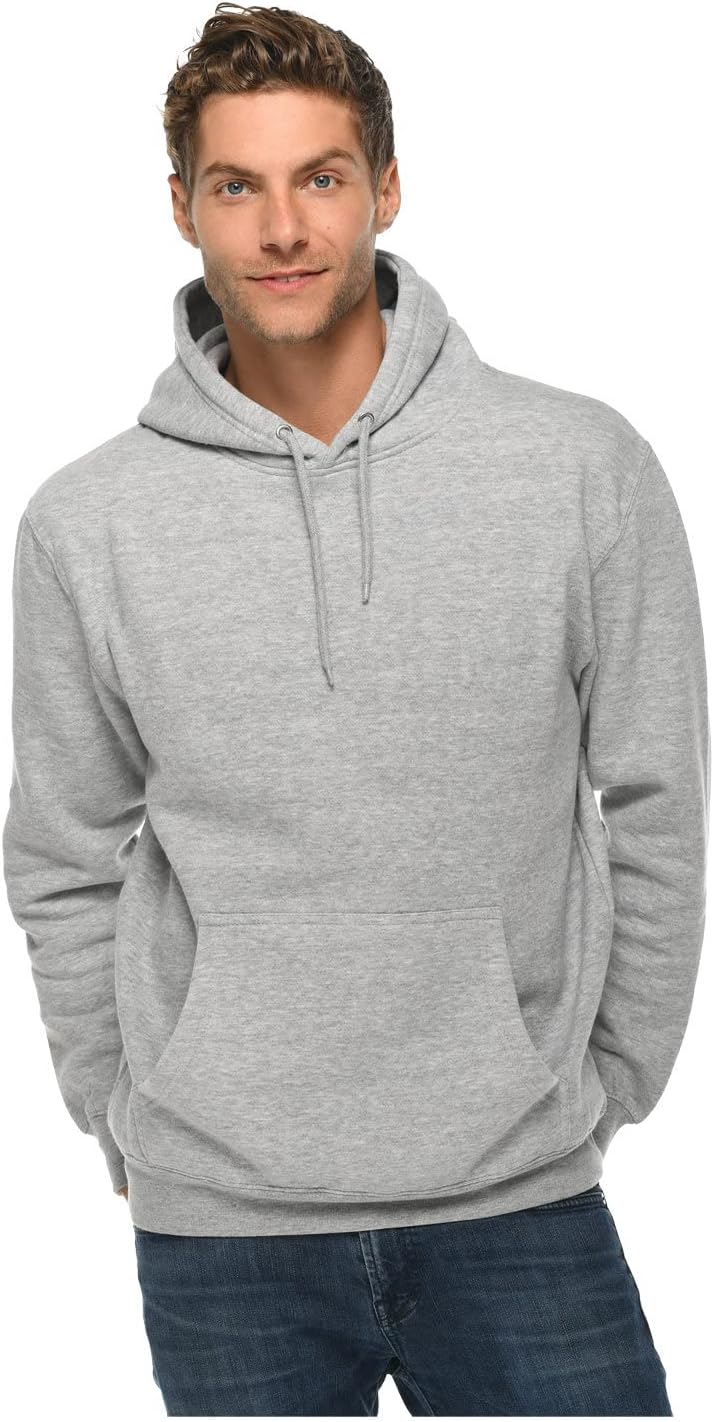 Lane Seven Unisex Premium Pullover Hooded Sweatshirt XL Heather Grey