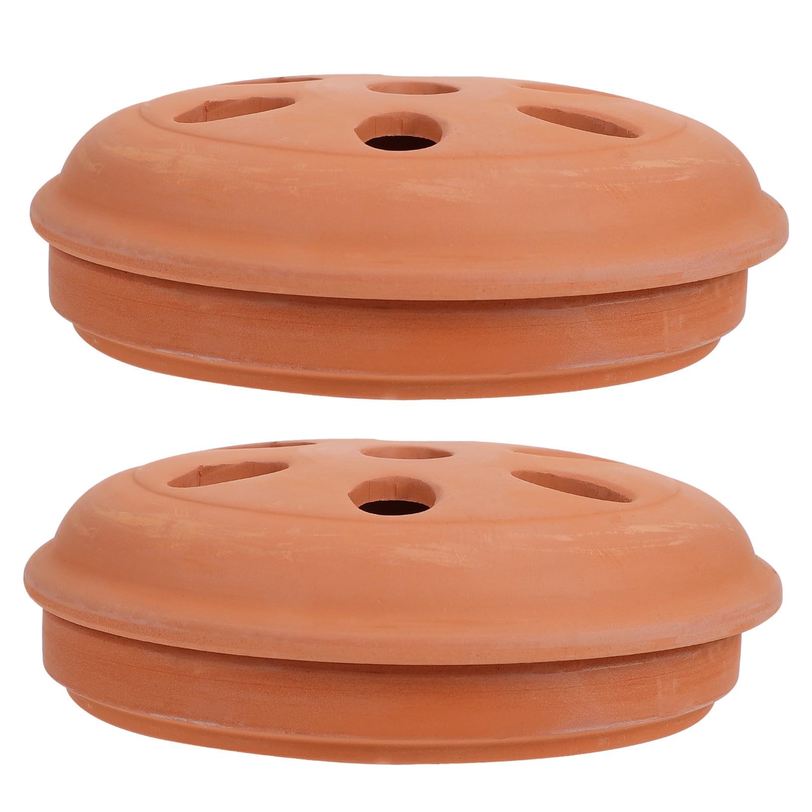 Brûleur en Terre Cuite Support Moustique Portable Marron Grosse Ventilation Facile à Nettoyer