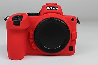 Z5 Case, BolinUS Fullbody Ultra-Thin Lightweight Rubber Soft Silicone Housing Case Bag Cover for Nikon Z5 (Red)