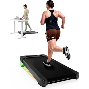 Bluearth Walking Pad mit 10% Automatische Steigung Max 150KG 2.5PS Leiser Motor Laufband Schreibtisch mit Smart AppDoppelter Sto d mpfungHeavy Duty - Schwarz