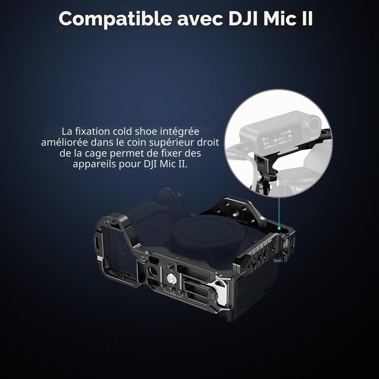 SMALLRIG HawkLock Cage Complète à Dégagement Rapide pour Sony Alpha 7 V/7R V/7 IV/7S III/1/7R IV, Plaque QR Intégrée Arca, Griffe Porte-Accessoires