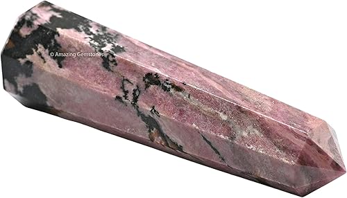 Miniatura 2 de Torres de cristal de rodonita  Obelisco de punto de cristal curativo natural para curación de Reiki y cuadrícula de cristal (2 a 3 pulgadas)