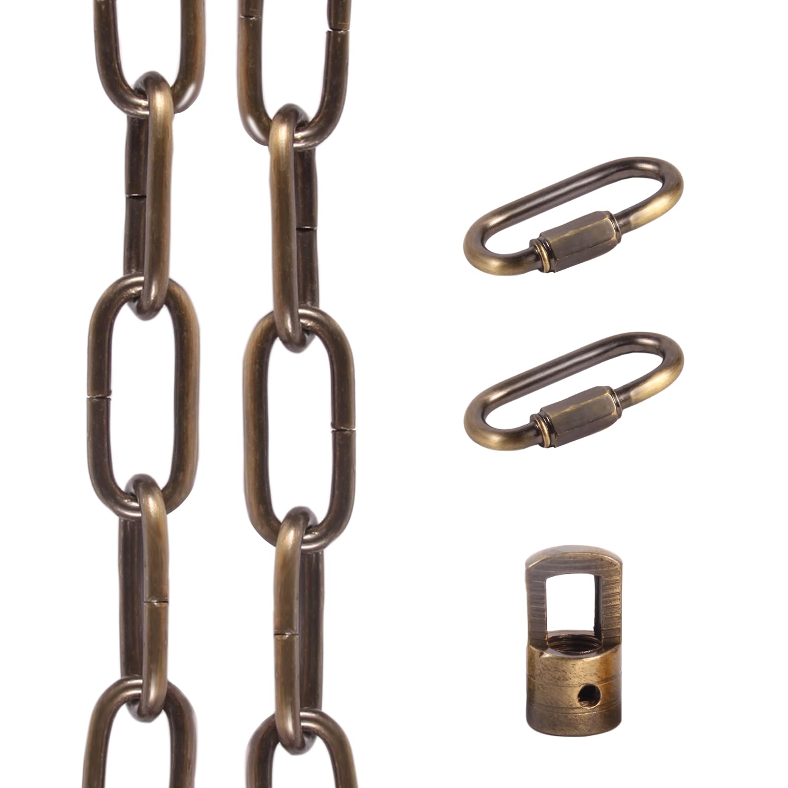 Lighting Pendant Chain, Heavy Duty Chai n for Light Fixture, Mirror or Picture Suspension Chain in Antique Brass Finish, Multiple Specifications (Antique Copper,36)