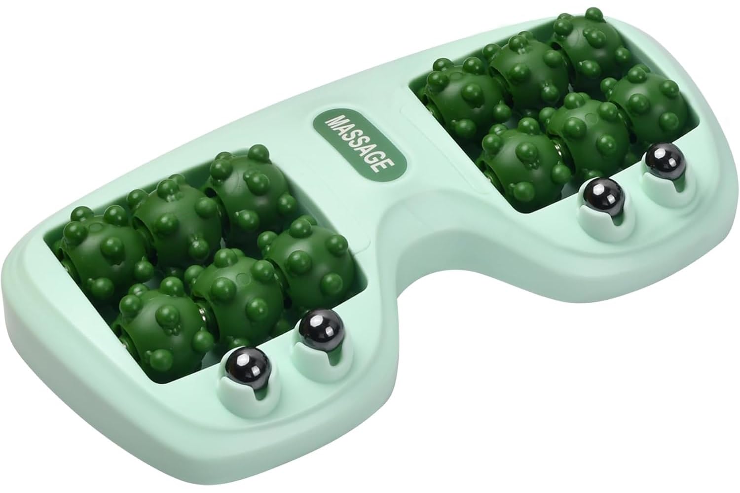 Trifecta Massager Roller,Dual Foot Roller Massage for Plantar Fasciitis Relief, Foot Arch Pain, Myofascial Pain and Body Muscle Pain, Foot Massager Reflexology Tool, Foot Massage Roller (Green - 1)-image-10