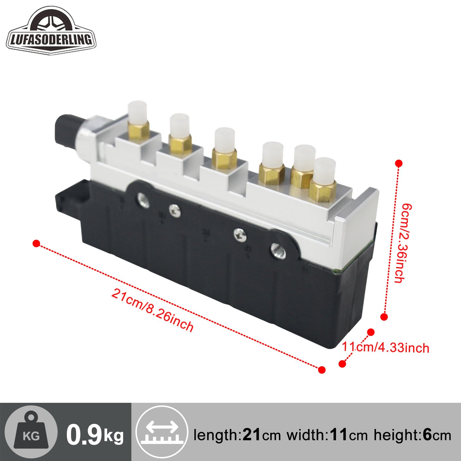 Bloque Válvula Solenoide Suspensión Neumática Compatible Para Mercedes-Benz W220 S320 S350 S400 S430 S500 S600 S55 AMG S63 AMG 2203200258 220 320 02 58 A2203200258 A 220 320 02 58