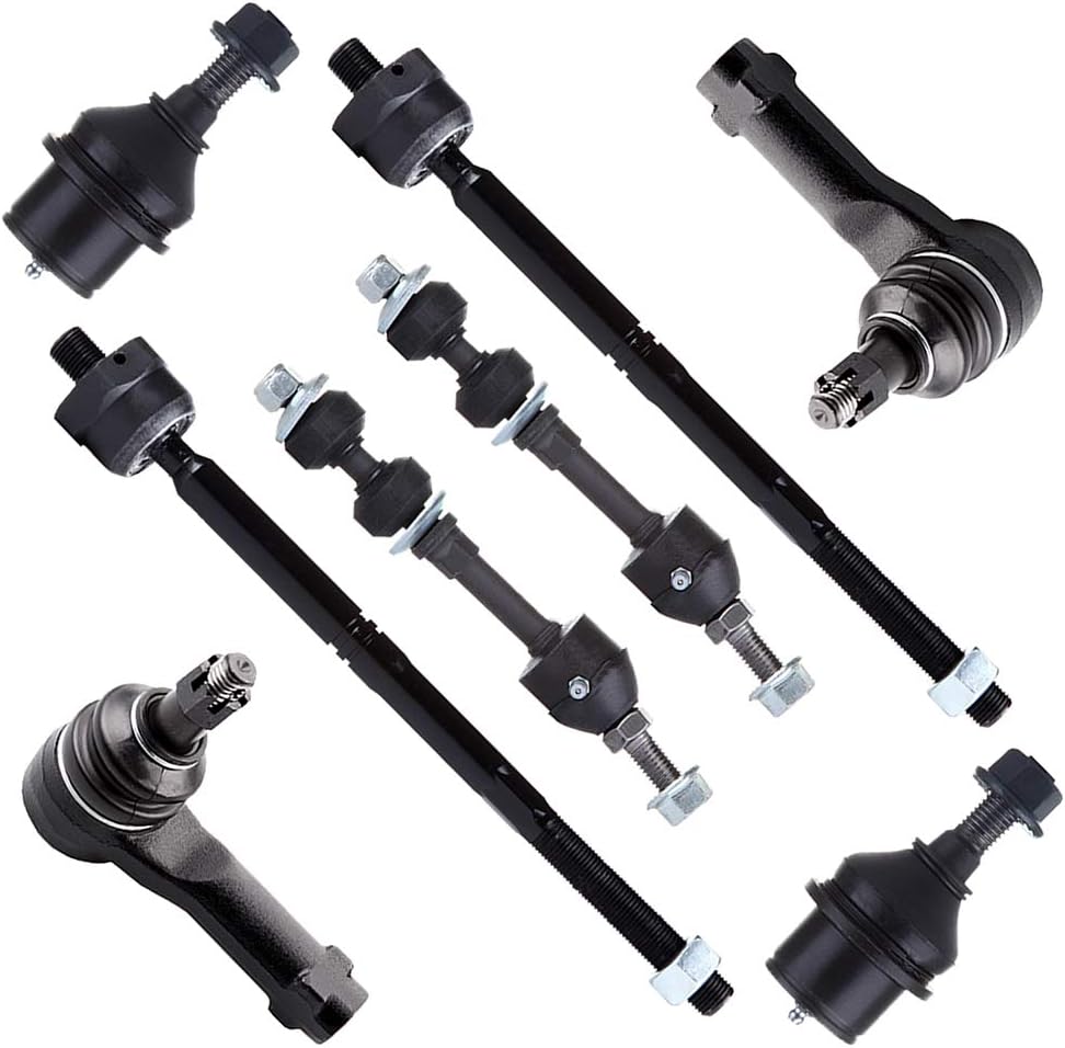 SCITOO 8pcs Front Suspension Kit Inner Outer Tie Rod End fit 2005-2008 for Ford for F-150 2006-2008 for Lincoln Mark LT Lower Ball Joint Sway Bar Link