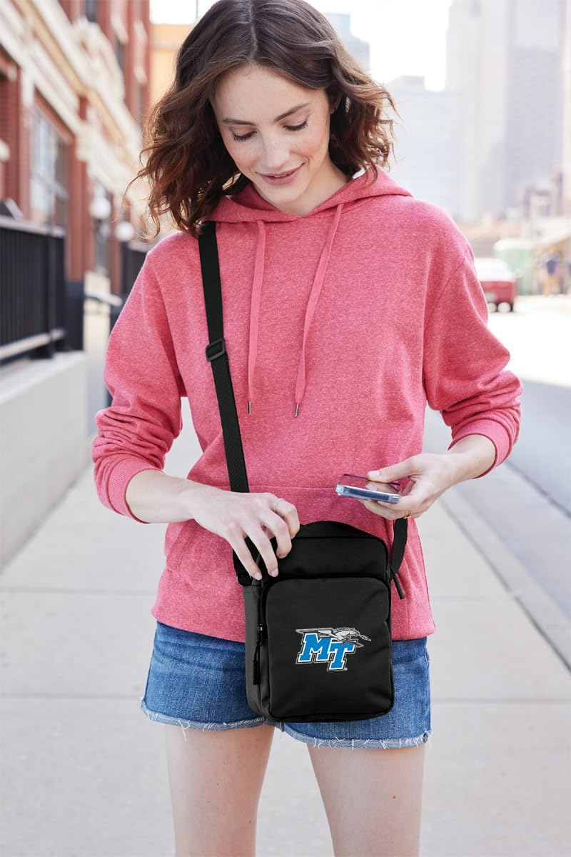 Broad Bay Middle Tennessee State Crossbody Bag Unisex MTSU Sling Pack for Travel Sports Workout Running Festival Waist Pack - For Men or Women