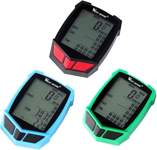 Kisangel 20 Ciclismo Velocímetro Automático Ciclismo Computadora Despertador Bicicleta Velocímetro Digital Cronómetro Excersize Bicicleta LCD MTB