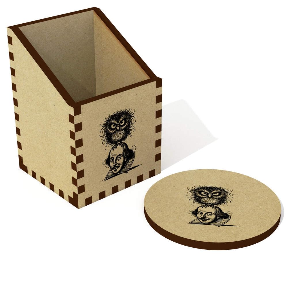 Azeeda 'William Shakespeare & Owl' Desk Tidy/Pen Holder (DT00112229)