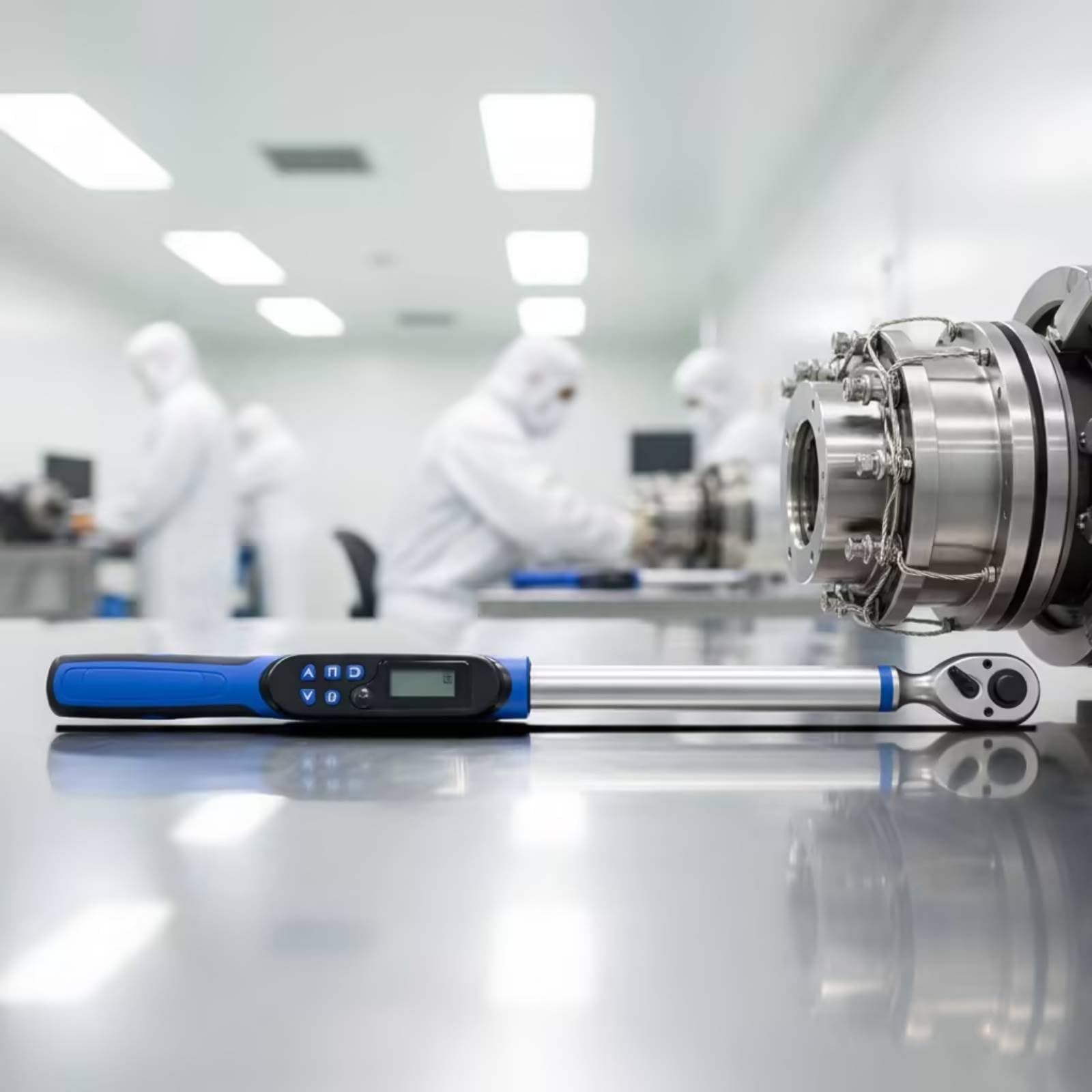 Llave Dinamométrica Digital Alta Precisión Llave Dinamométrica con Estuche Antislizante Herramienta para Mecánicos, Mantenimiento Automotriz, 1/2 10-200N.M