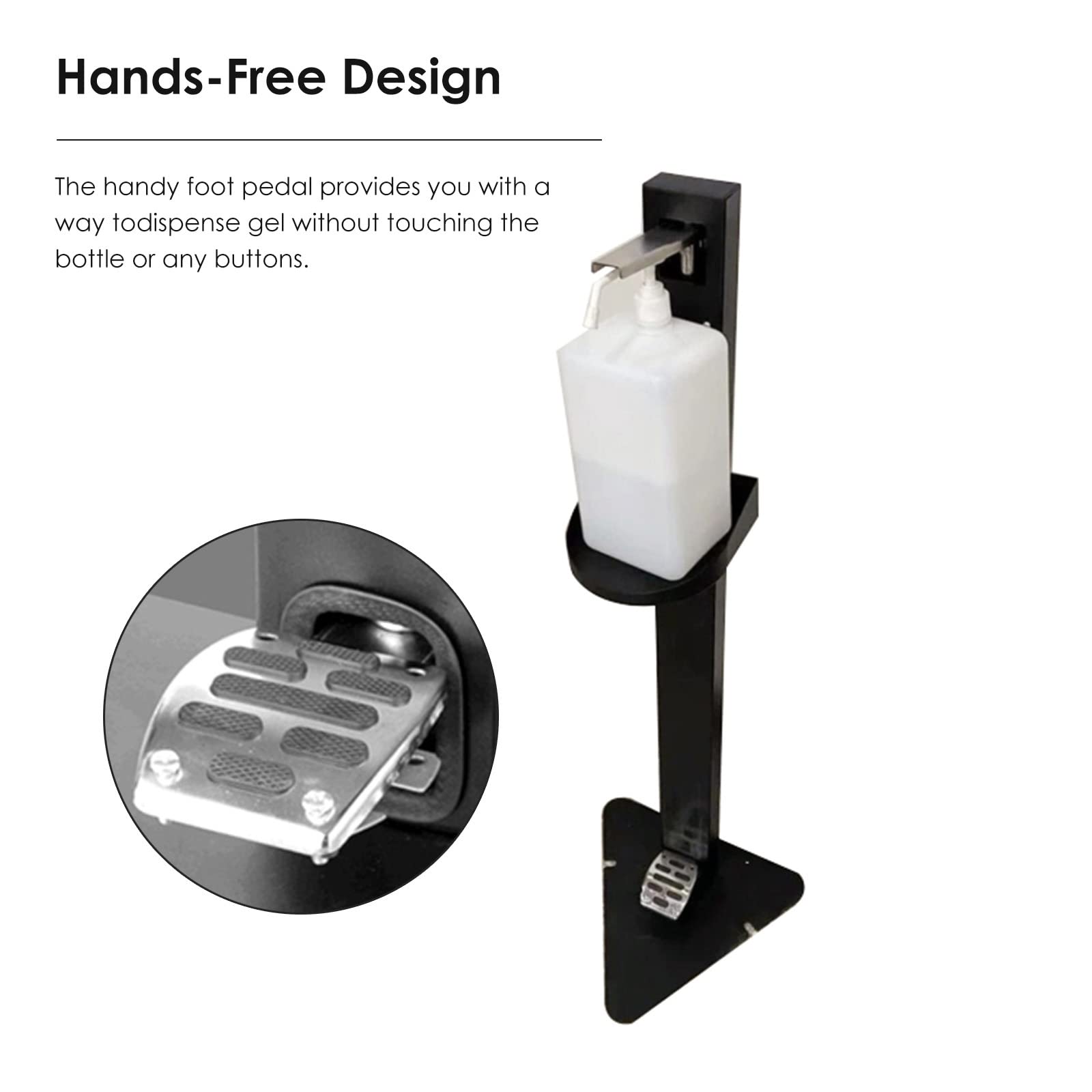 Dispenser gel disinfettante mani Supporto Igienico Da Pavimento, Portatile Universale Supporto Per Dispenser Di Salviette Igienizzanti, Stazione Di Lavaggio A Schiuma Per La Casa Hotel Commerciale ( C
