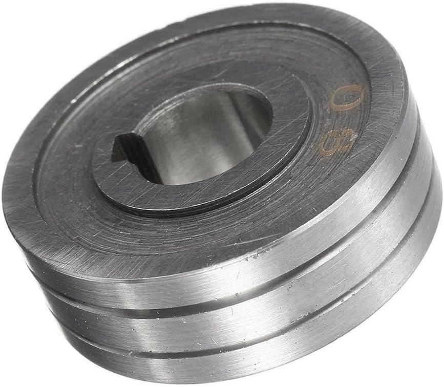 MIG Welder Wire Feed Drive Roller 30mm Steel Roller with V-Groove 0.6-0.8mm (.030"-.035") for Wire Feeder Machine Parts Welding Equipment Accessories Drive Roll Replacement