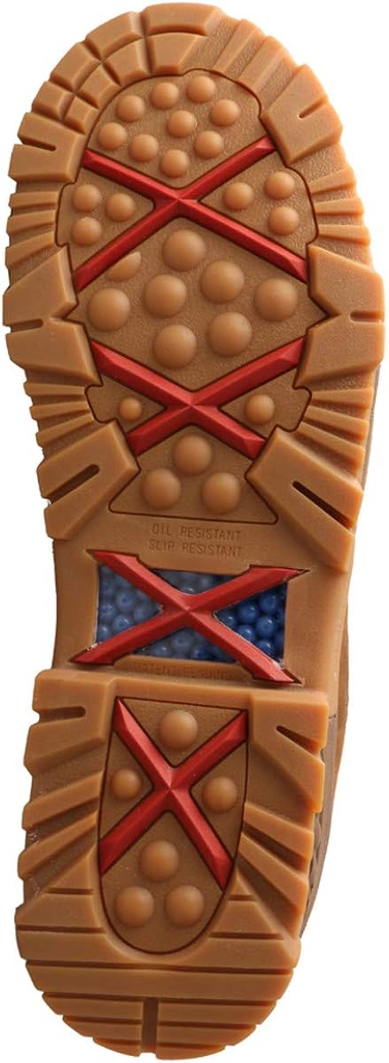 Twisted X Men's 8" Lace-Up CellStretch Leather Work Composite Toe Boot, Distressed Saddle, 12 M : Clothing, Shoes & Jewelry